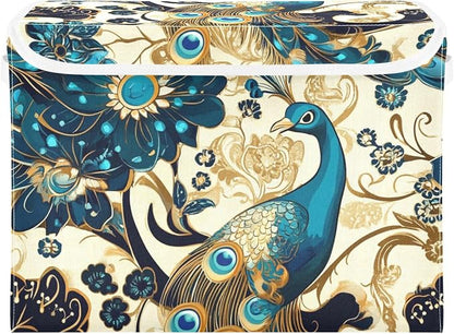 Beige Peacock Paisley Retro