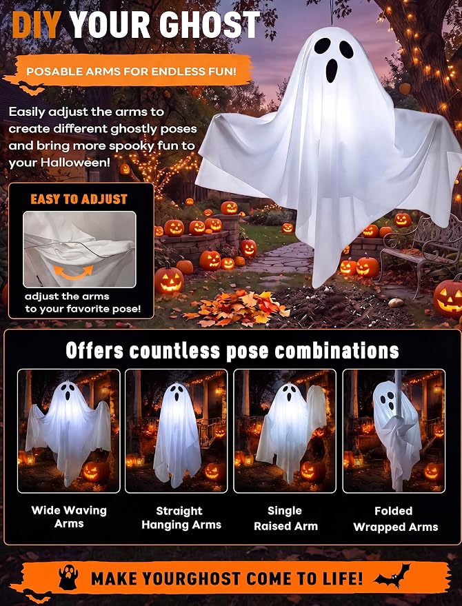 White (hanging fabric ghost)