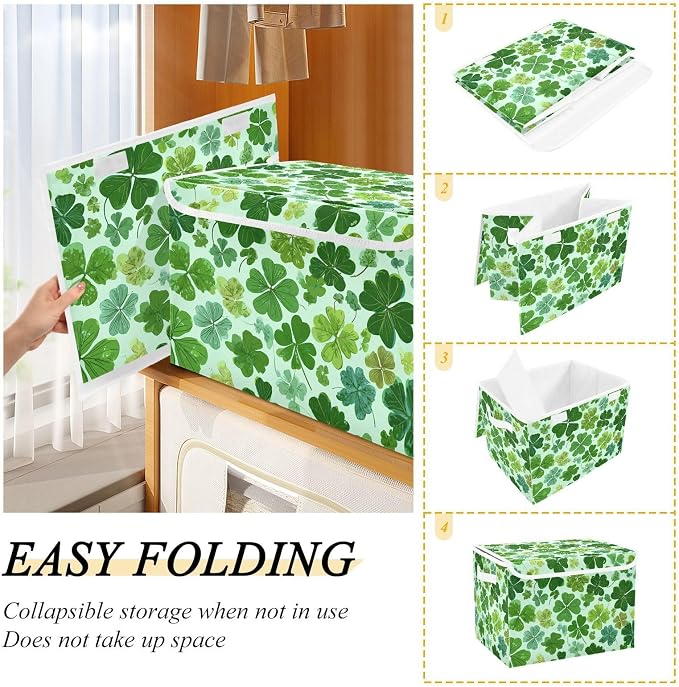 Mint Green Clover Leaf Speckle