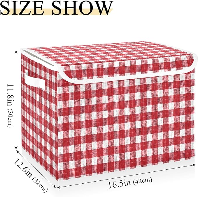 Red Gingham Checkered