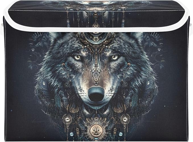 Black Mythological Wolf Head