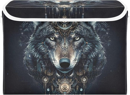 Black Mythological Wolf Head