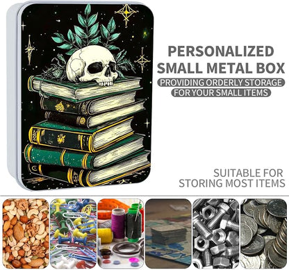 Stack of Books with Skull Plant