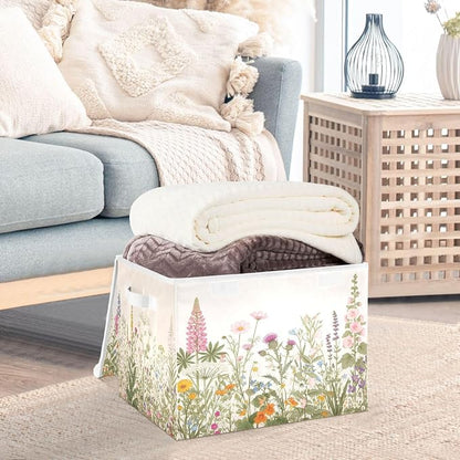 Vintage Colorful Herbs and Wild Flowers Floral