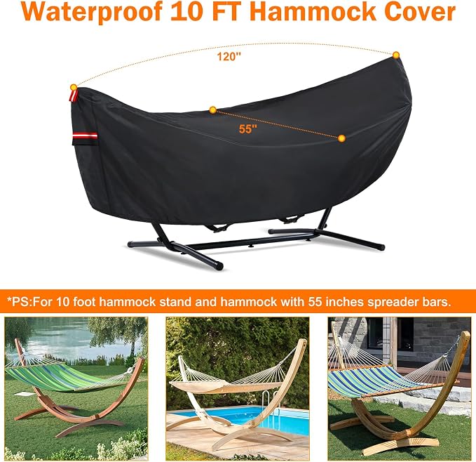 10ft Hammock Cover-black