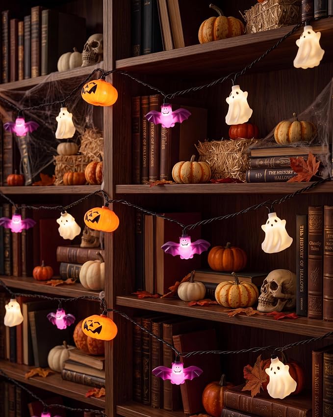 Pumpkin Bat Ghost Light
