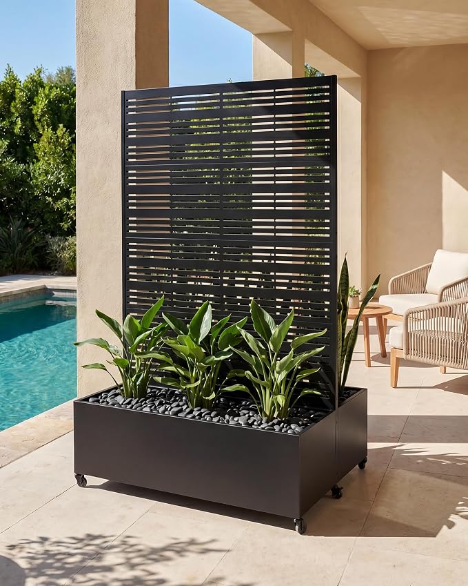 Dual Planter Box - Matte Black