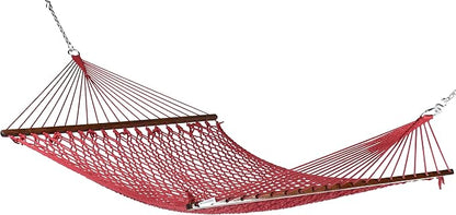 Red Hammock and Black Stand