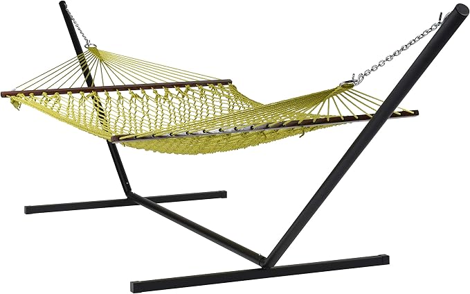 Olive Hammock and Black Stand