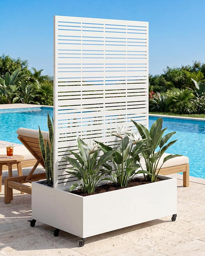 Dual Planter Box - Matte White