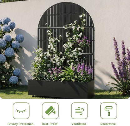 Black-fence-arched