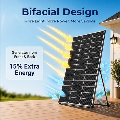 1200w Bifacial solar panels