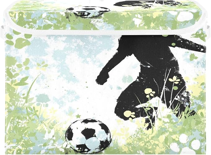 White Soccer Player Grass Splash