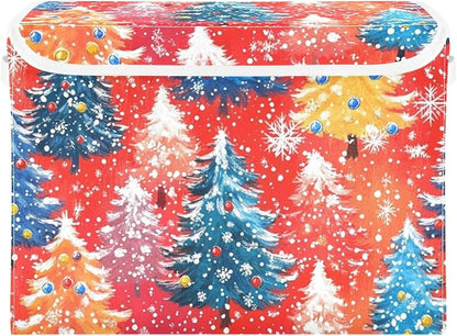 Vivid Red Christmas Trees