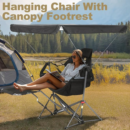 Black With Footrest & Canopy 2 Pack