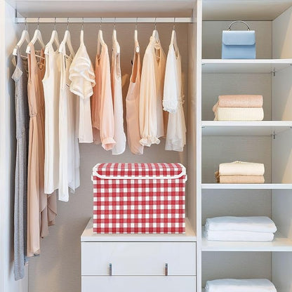 Red Gingham Checkered