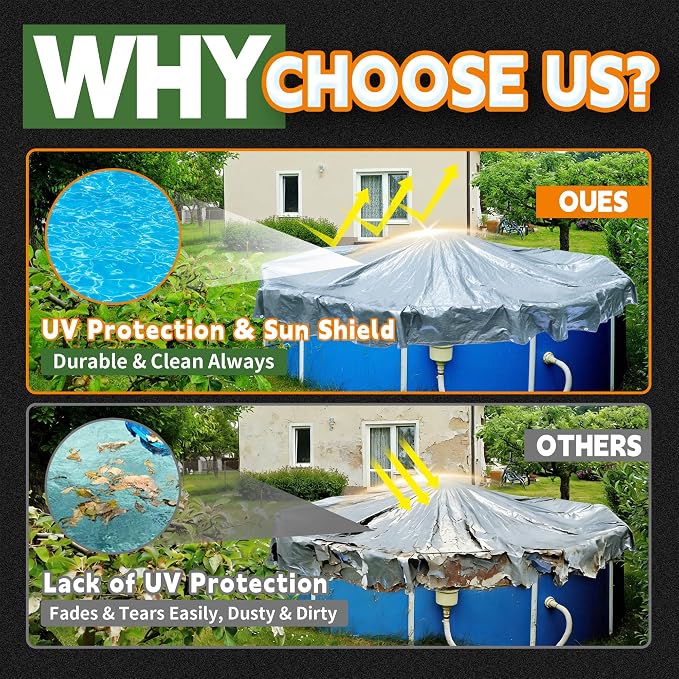 Silver/Blue-round Tarp