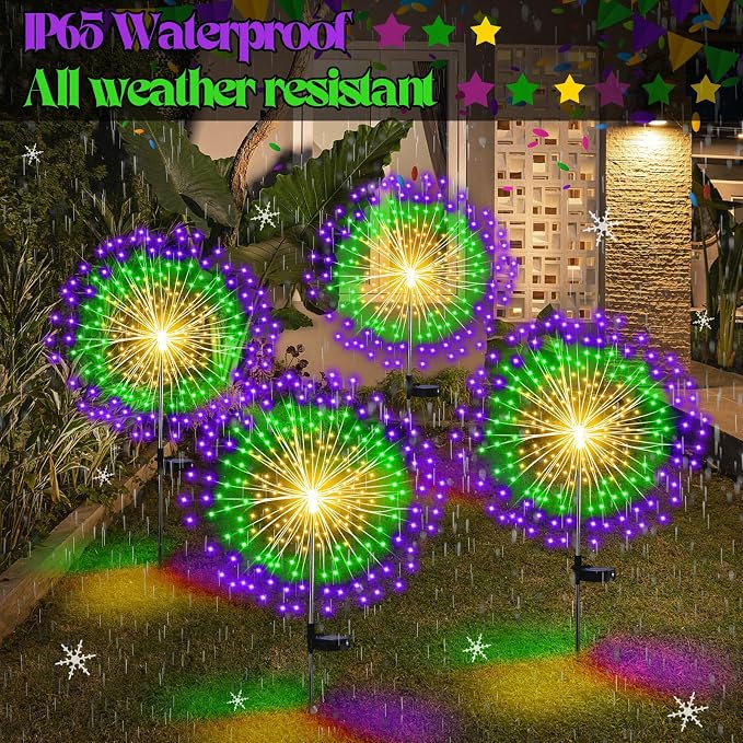 Green, Yellow, Purple