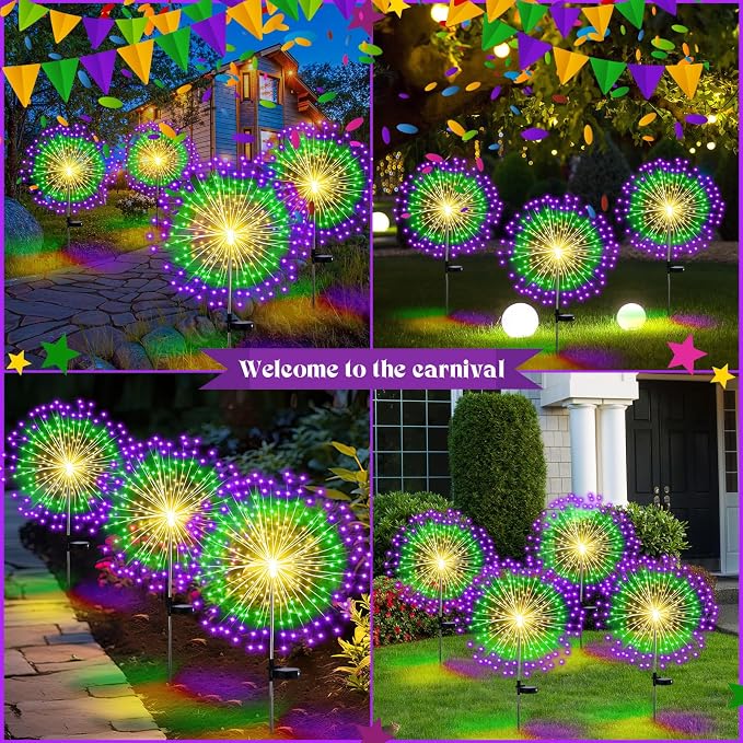 Green, Yellow, Purple