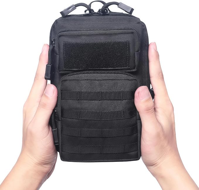 Black- 2pack backpack-style pouches