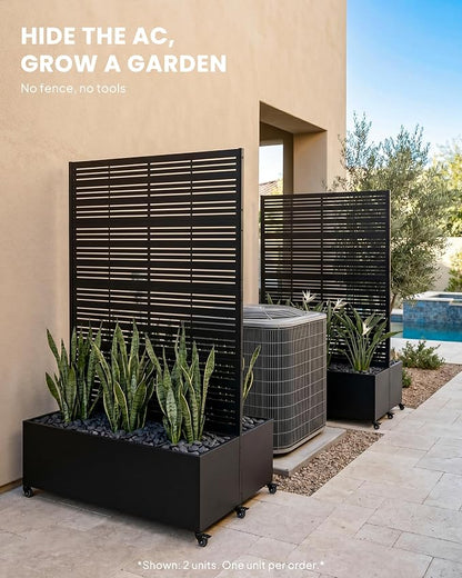 Dual Planter Box - Matte Black
