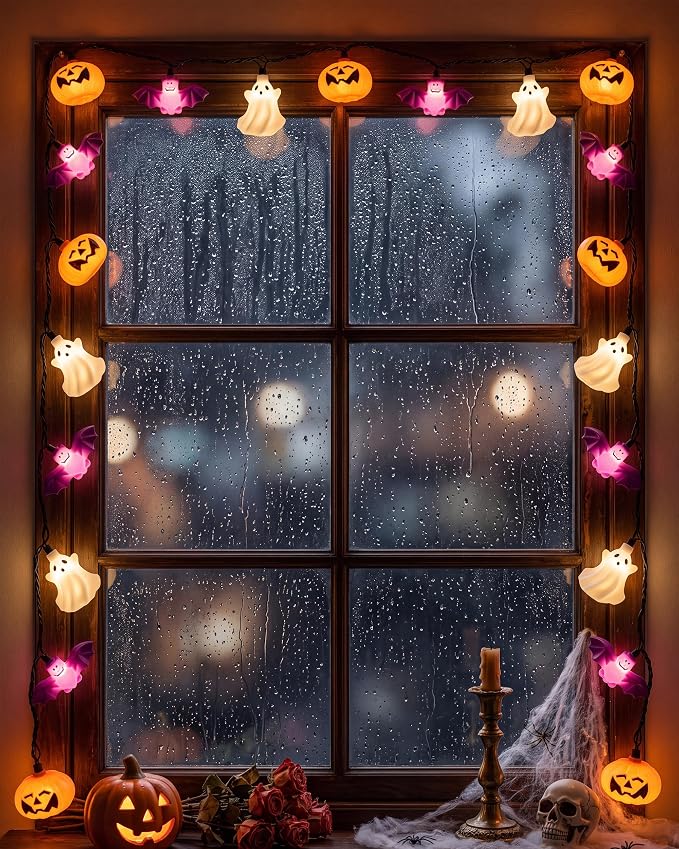 Pumpkin Bat Ghost Light