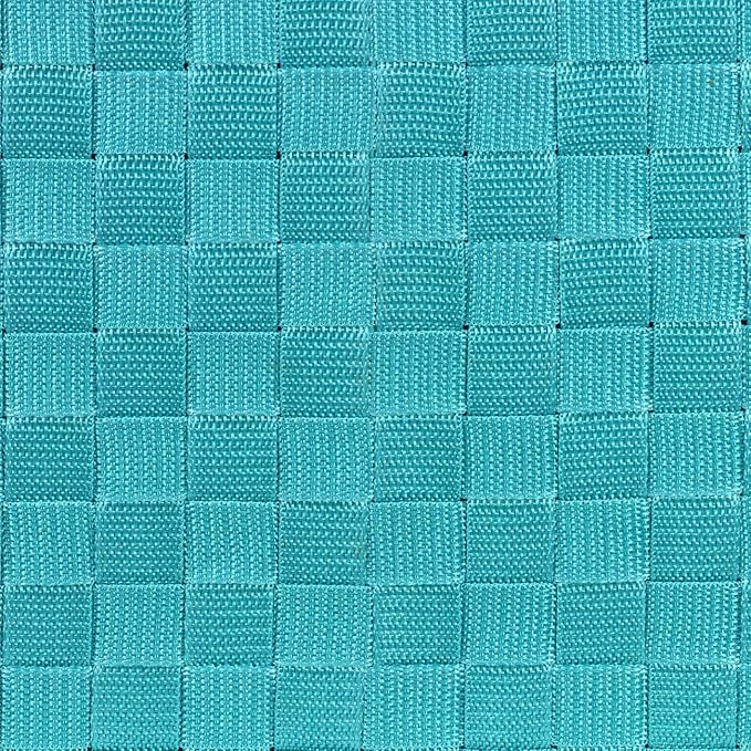 Woven Lid Baskets - Aqua
