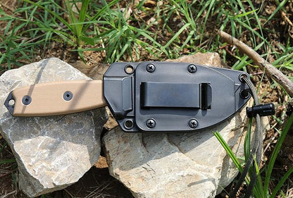 Black Blade/Coyote Brown G10 Handles/Black Sheath